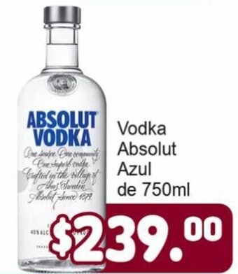 Vodka Absolut Azul de 750ml