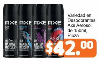 Variedad en Desodorantes Axe Aerosol de 150ml, pieza