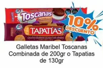 Merza Galletas Maribel Toscanas Combinada de 200g o Tapatías de 130g oferta