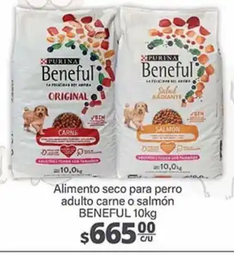 La Comer Alimento seco para perro adulto carne o salmón beneful 10kg oferta