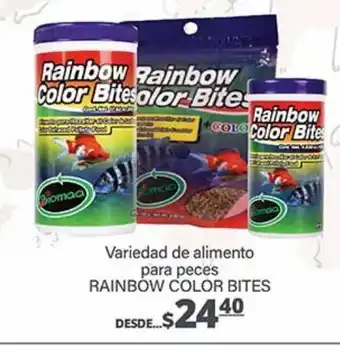 La Comer Alimento para peces rainbow color bites oferta