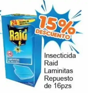 Insecticida Raid Laminitas Repuesto de 16pzs