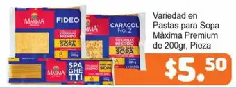 Merza Variedad en Pastas para Sopa Máxima Premium de 200g, pieza oferta