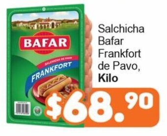 Salchicha Bafar Frankfort de Pavo, kilo