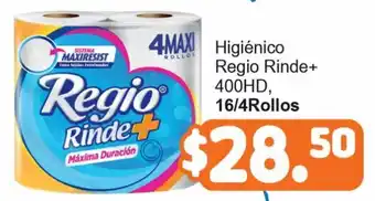 Higiénico Regio Rinde+ 400HD, 16/4 rollos