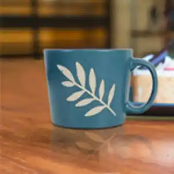 Waldos Taza de cerámica decorada azul 774 ml oferta