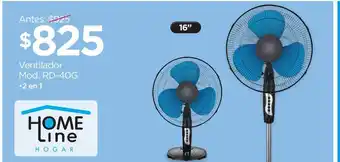 Chedraui Ventilador 2en1 home line rd-40g 16" oferta