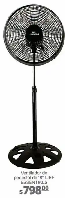 La Comer Ventilador de pedestal de 18" lief essentials oferta