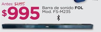 Chedraui Barra de sonido fol fs-m235 negro oferta