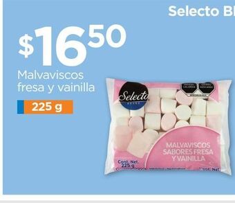 Malvavisco selecto fresa y vainilla 225g