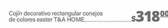 Cojín decorativo conejos t&a home