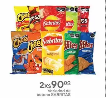 Variedad de botanas sabritas
