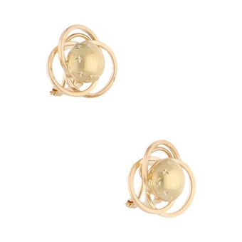 Nacional Monte de Piedad Aretes calados en oro amarillo 14 kilates. oferta