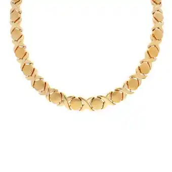 Nacional Monte de Piedad Gargantilla eslabón xoxo en oro amarillo 14 kilates. oferta