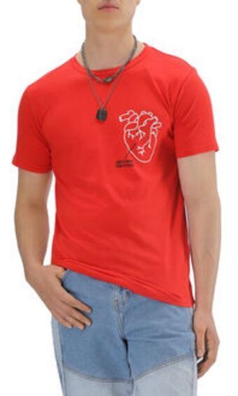 Playera manga corta estampada