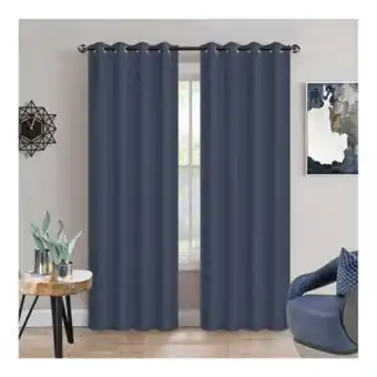Sam's Club Cortinas bloqueadoras de luz member's mark azul indigo 2 pzas oferta