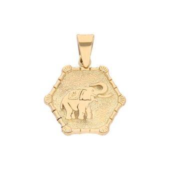 Nacional Monte de Piedad Dije diseño especial motivo elefante en oro amarillo 14 kilates. oferta