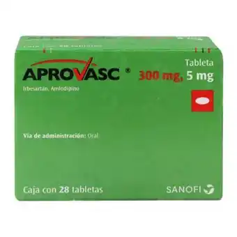 Aprovasc 300 mg 5 mg 28 tabletas