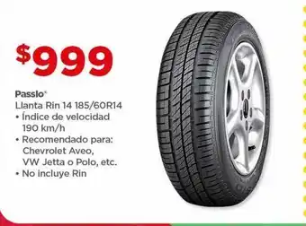 Bodega Aurrerá Llantas passio oferta