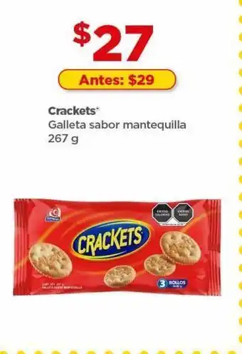 Bodega Aurrerá Galletas crackets 267g oferta