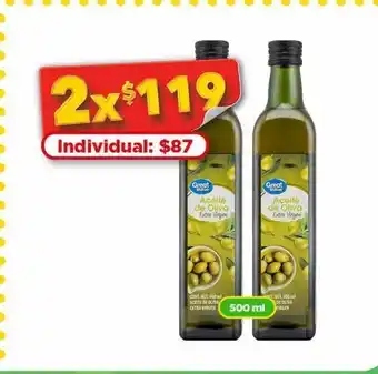 Bodega Aurrerá Aceite de oliva great value 500ml oferta