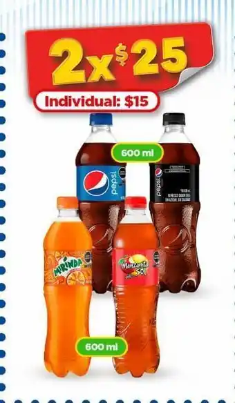 Bodega Aurrerá Refrescos pepsi 600ml oferta