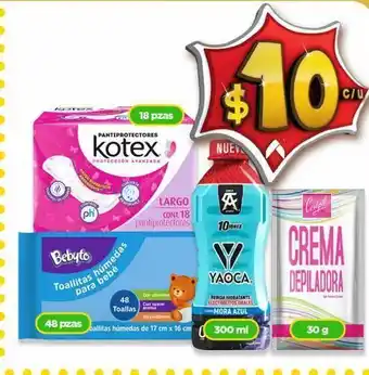 Protectores femeninos kotex 18pzas