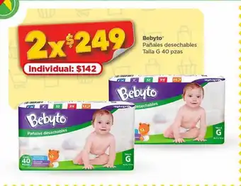 Bodega Aurrerá Pañales bebyto 40 pzas oferta