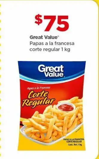 Bodega Aurrerá Papas a la francesa great value 1kg oferta