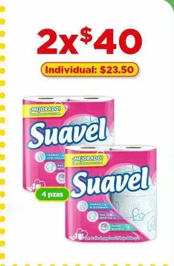 Bodega Aurrerá Papel higiénico suavel 4 pzas oferta