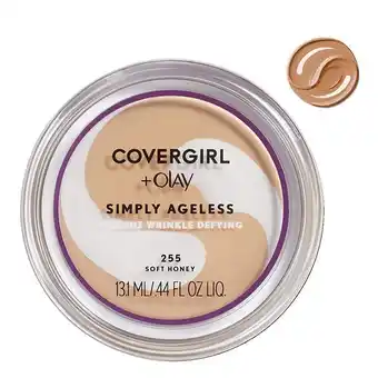 Sanborns Base de maquillaje crema covergirl cg + olay simply ageless wrinkle defy 255 soft honey oferta