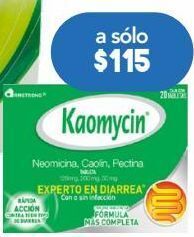 Kaomycin c/neomicina tab 129mg caj c/20