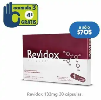Farmacia San Pablo Revidox cap 133mg caj c/30 oferta