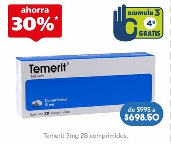 Farmacia San Pablo Temerit com 5mg caj c/28 oferta