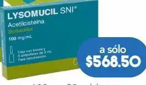 Farmacia San Pablo Lysomucil sni sol 100mg ams c/5 oferta
