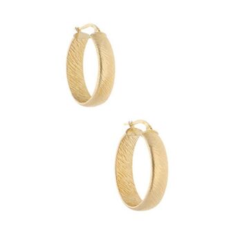 Nacional Monte de Piedad Arracadas huecas en oro amarillo 14 kilates. oferta