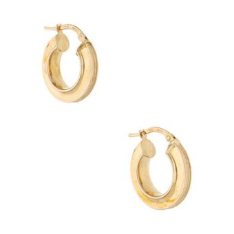 Nacional Monte de Piedad Arracadas tubulares en oro amarillo 14 kilates. oferta
