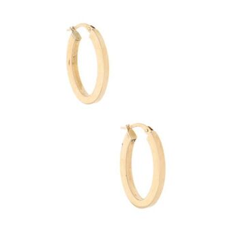 Nacional Monte de Piedad Arracadas tubulares en oro amarillo 14 kilates. oferta