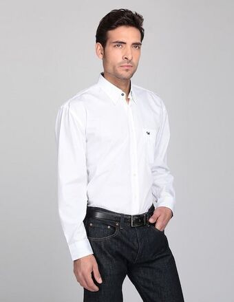Liverpool Camisa casual ferrioni de algodón manga larga para hombre oferta