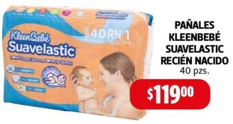 Farmacias Guadalajara Pañales Kleenbebé Suavelastic Recién Nacido 40 pzs oferta