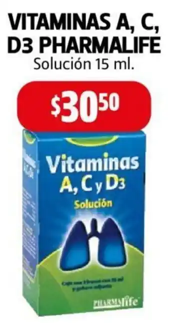 Farmacias Guadalajara Vitaminas A, C, D3 Pharmalife 15ml oferta