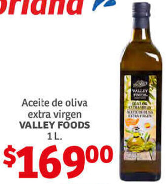 Aceite de Oliva Extra Virgen Valley Foods 1L