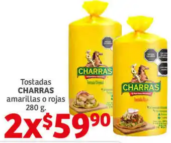 Charras Tostadas Amarillas o Rojas 280g