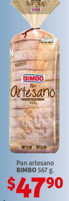 Soriana Híper Pan Artesano Bimbo 567g oferta