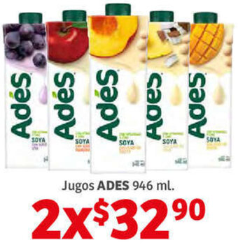 Soriana Híper Jugos Ades 946ml oferta