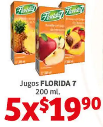 Soriana Híper Jugos Florida 7 5x200ml oferta