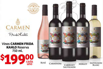 Soriana Híper Vinos Carmen Frida Kahlo Reserva 750ml oferta