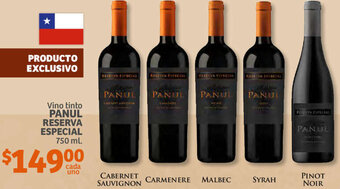 Soriana Híper Vino Panul Reserva Especial 750ml oferta