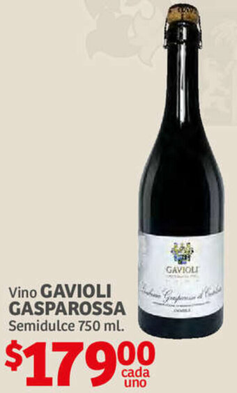 Soriana Híper Vino Gavioli Gasparossa Semidulce 750ml oferta