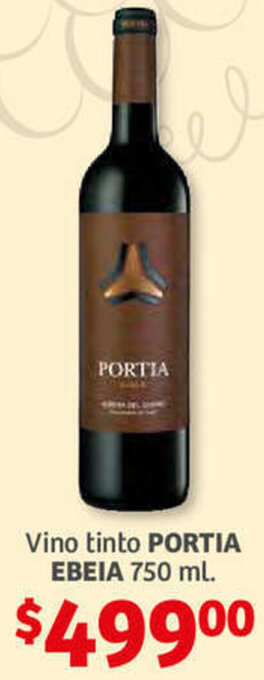 Soriana Híper Vino Tinto Portia Ebeia 750ml oferta